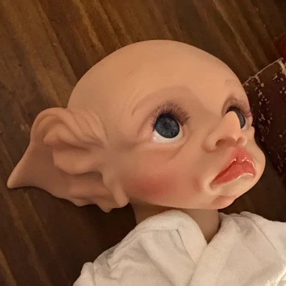 Adorable White and Gray Elf Doll - Picture 3 of 7